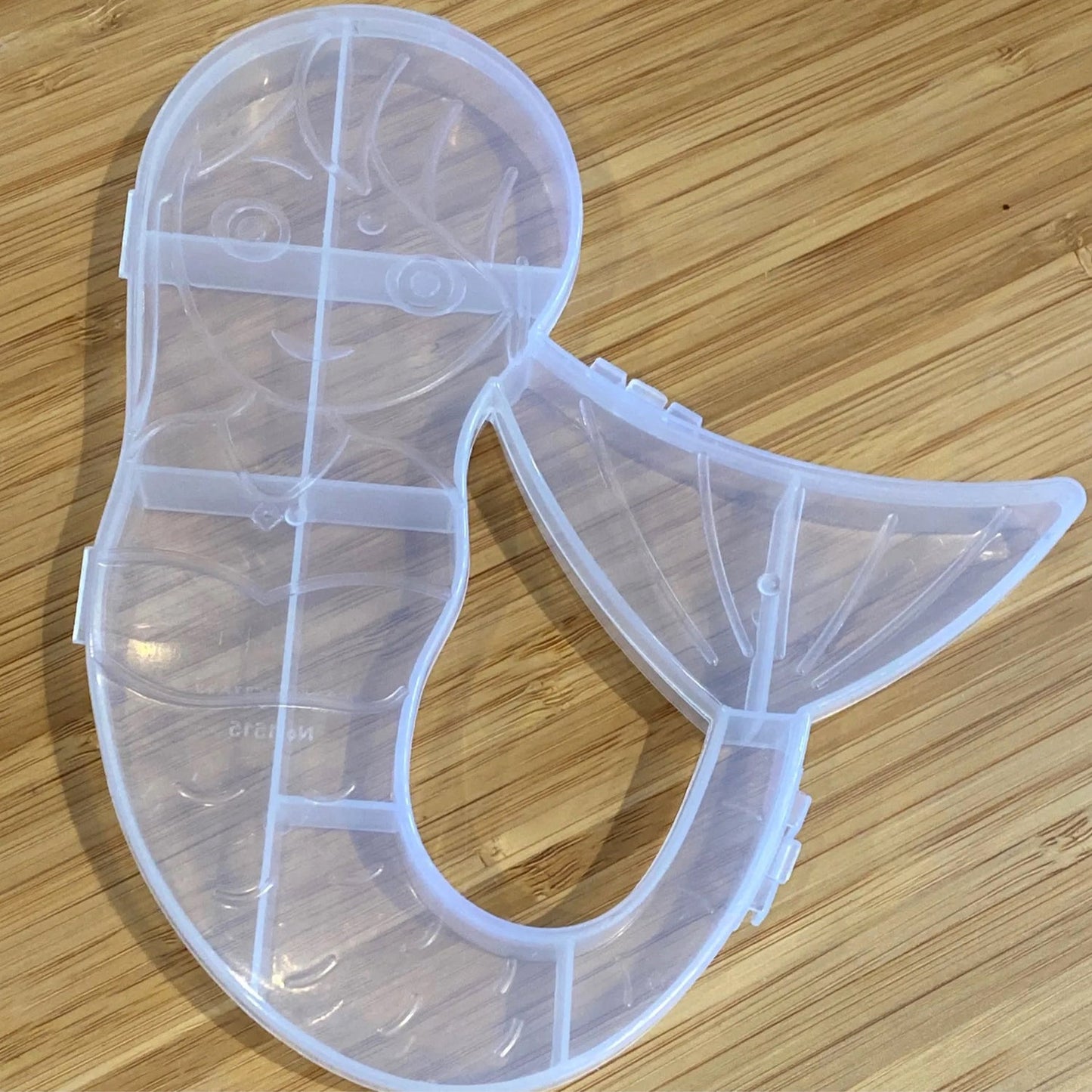 Mermaid Shape Plastic Storage Organizer Box (1 Pc)