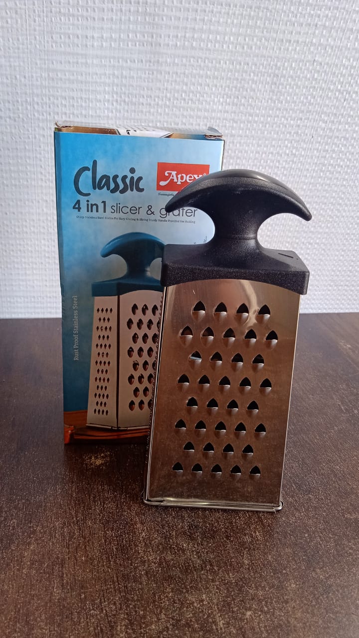 Apex Classic 4-in-1 Stainless Steel Grater & Slicer with Handle