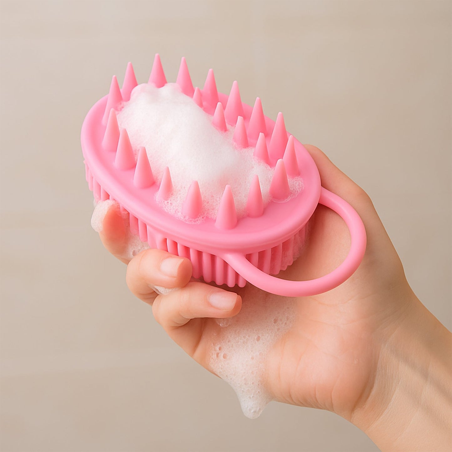 2-in-1 Silicone Soft Bristle Bath Brush