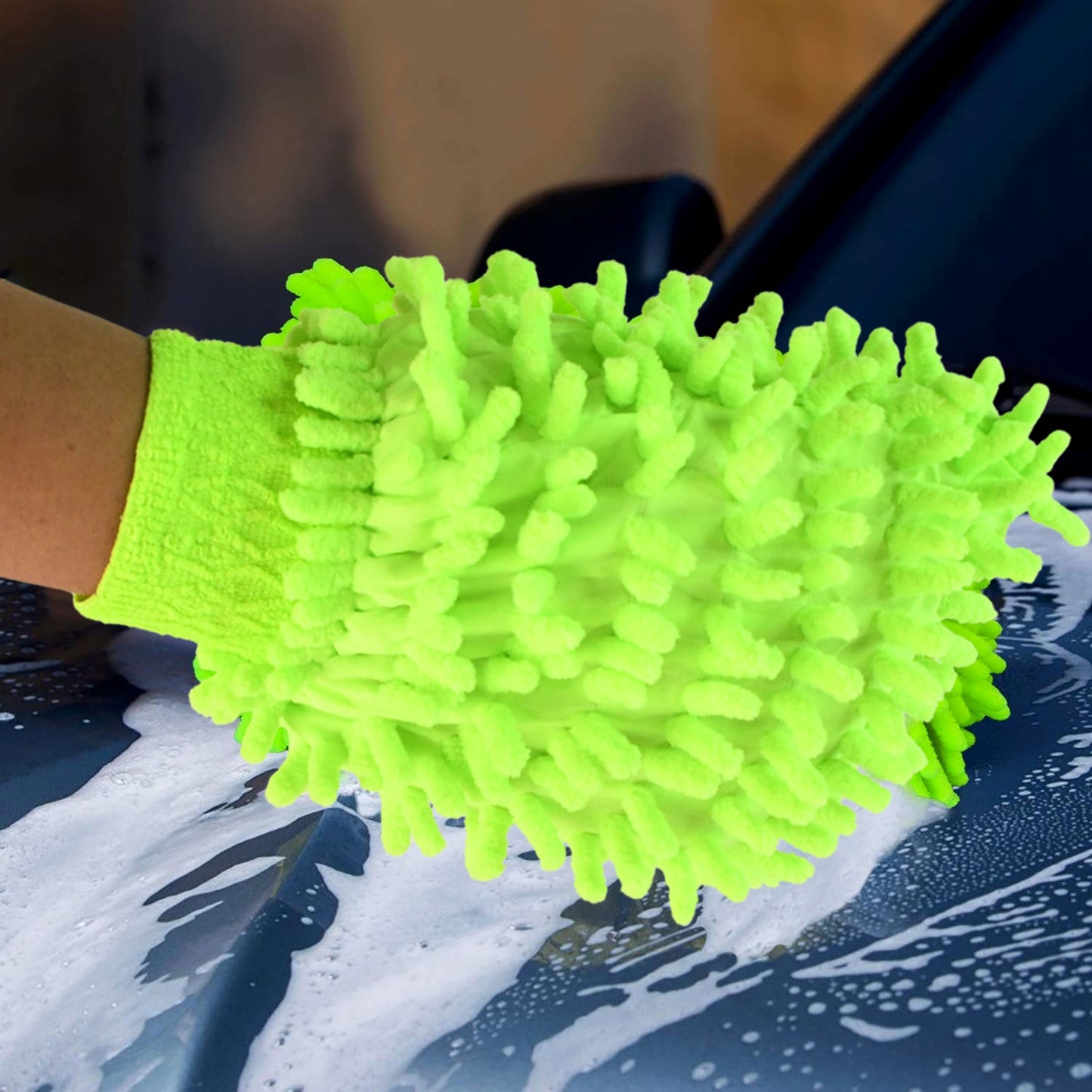Microfiber Car Wash Glove Mitt For Car,Bike,Home & Surface
