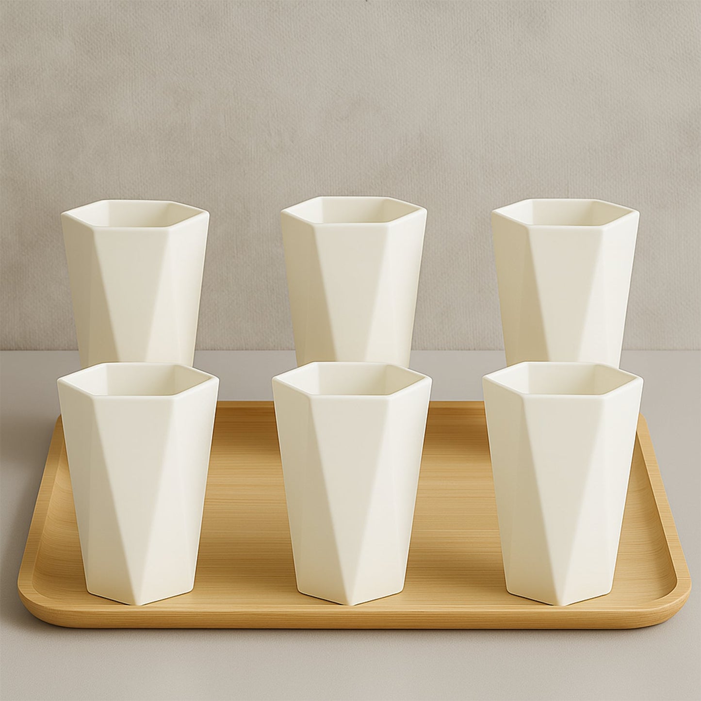 Designer Hexagon Shape Glass Set 